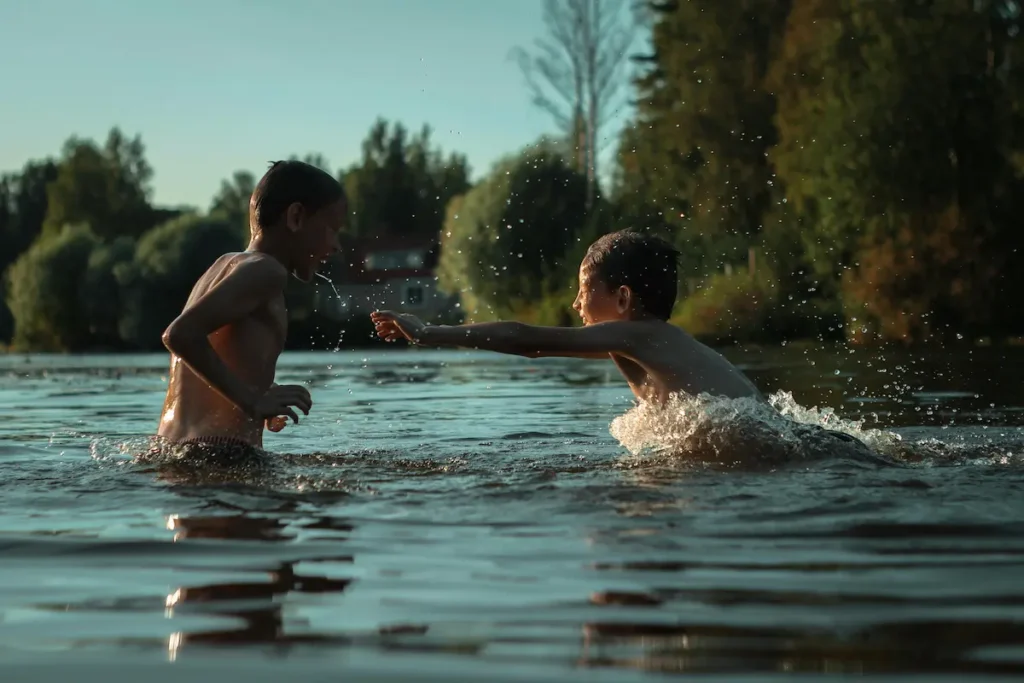 Upper Kachura Lake Swimming